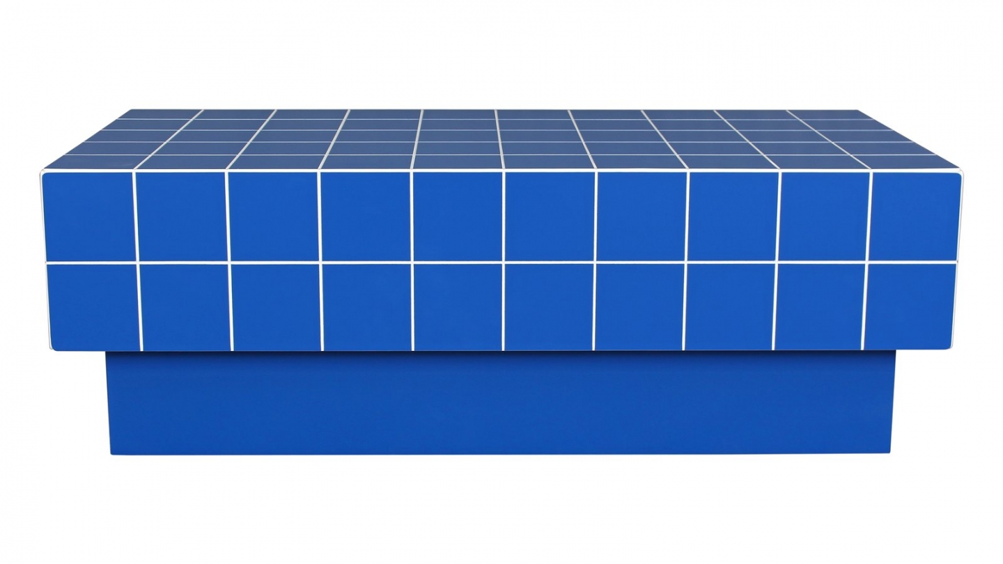 Table basse rectangulaire effet mosaïque bleu électrique 100 cm - Ibiza Table basse rectangulaire effet mosaïque bleu électrique 100 cm - Ibiza
