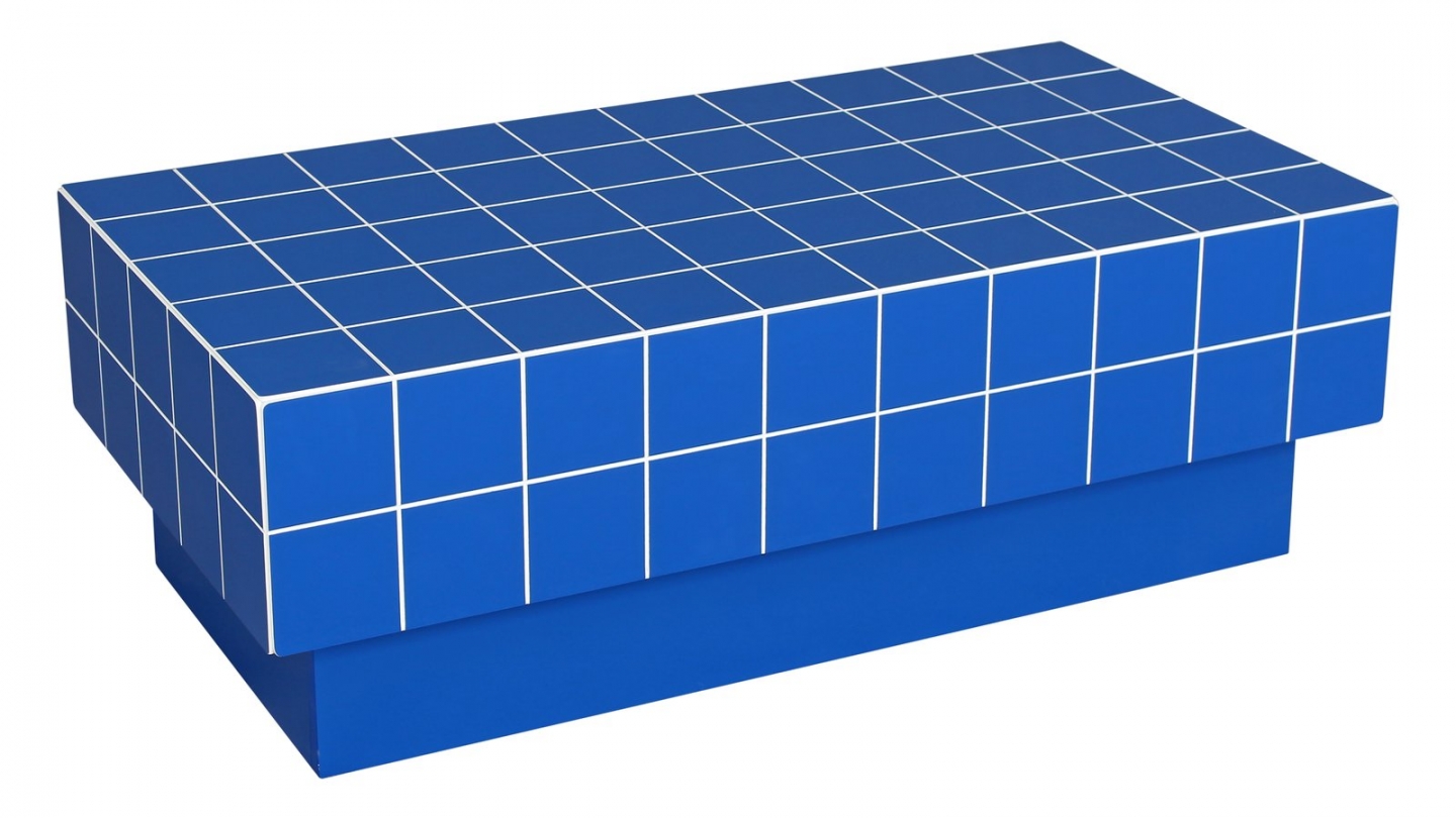 Table basse rectangulaire effet mosaïque bleu électrique 100 cm - Ibiza Table basse rectangulaire effet mosaïque bleu électrique 100 cm - Ibiza