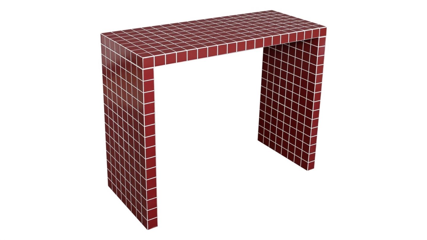 Console effet mosaïque bordeaux 100 cm - Ibiza Console effet mosaïque bordeaux 100 cm - Ibiza