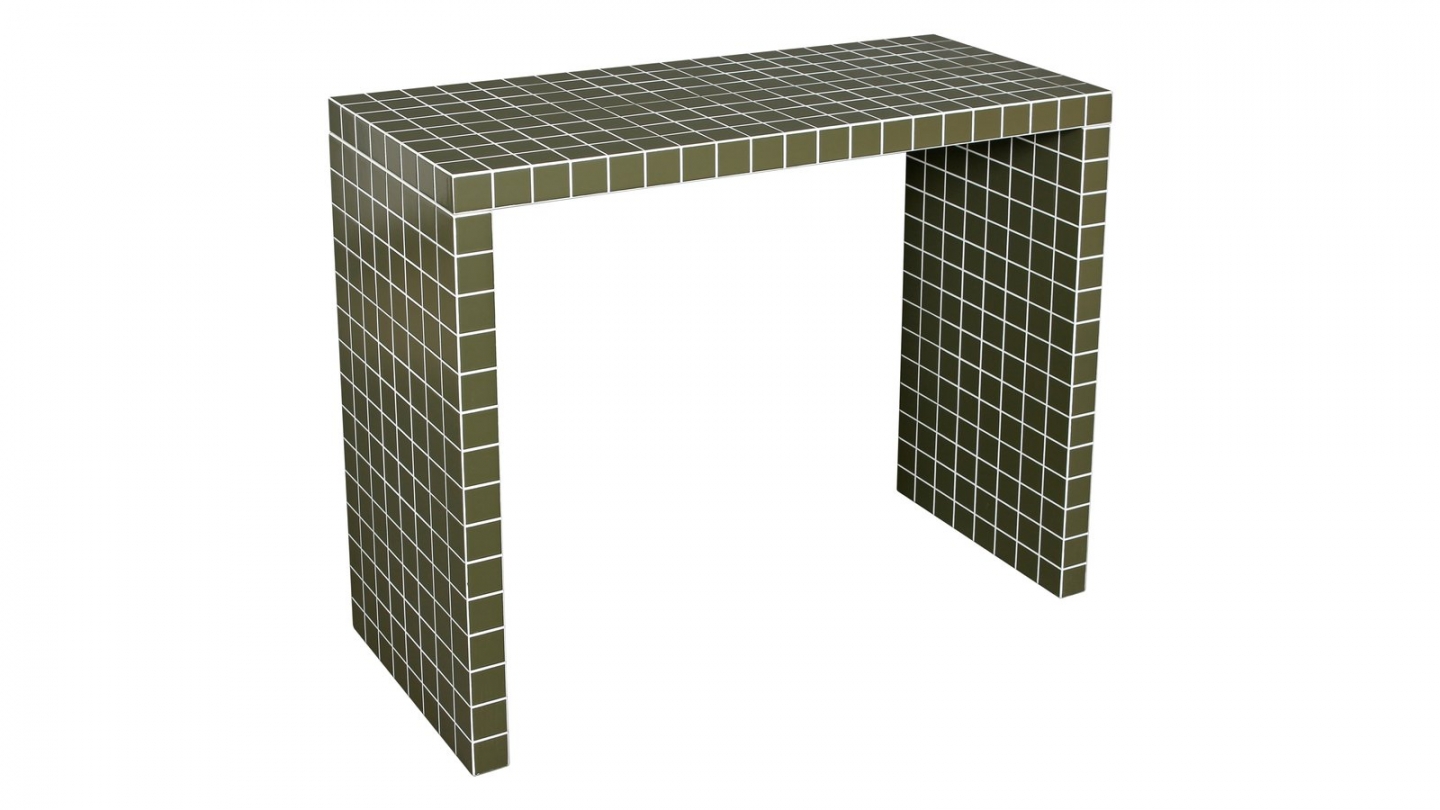 Console effet mosaïque vert olive 100 cm - Ibiza Console effet mosaïque vert olive 100 cm - Ibiza