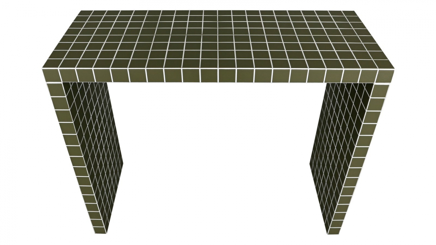 Console effet mosaïque vert olive 100 cm - Ibiza Console effet mosaïque vert olive 100 cm - Ibiza