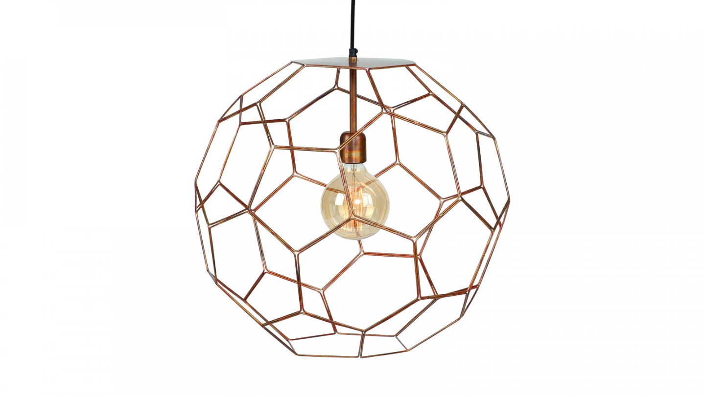 Suspension en fil de fer cuivre L - Collection Marrakesh - It's About Romi