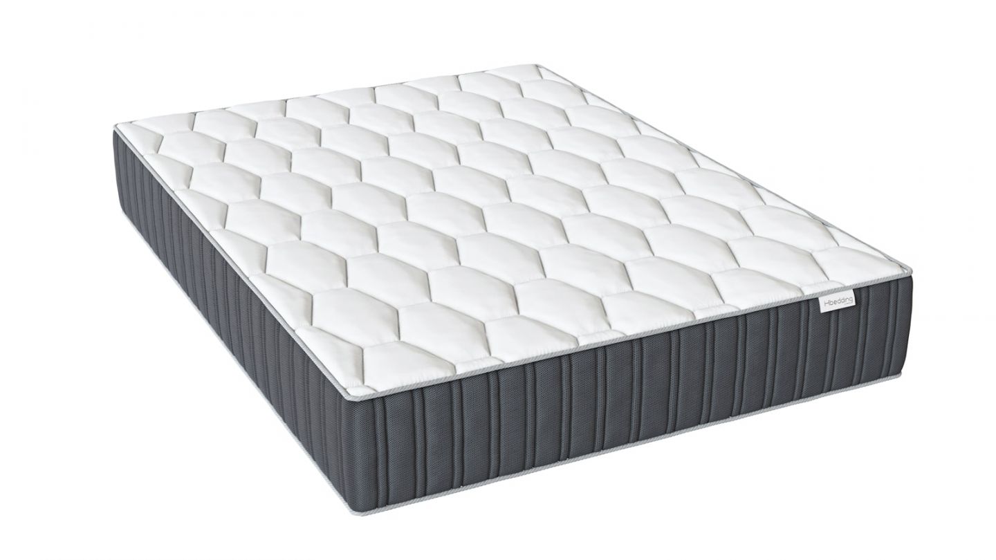 Ensemble matelas mémoire + sommier 90x190 Memo Prestige Hbedding - Mousse ergo, mousse HR 35kg et mousse effet mémoire de forme