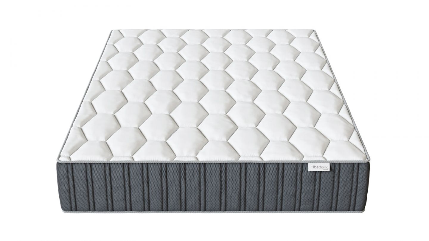 Ensemble matelas mémoire + sommier 140x190 Memo Prestige Hbedding - Mousse ergo, mousse HR 35kg et mousse effet mémoire de forme