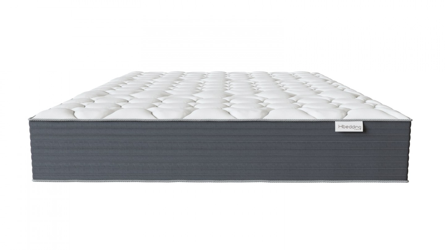 Ensemble matelas ressorts ensachés + sommier 140x190cm Spring Plus Hbedding - Mousse haute densité et ressorts ensachés