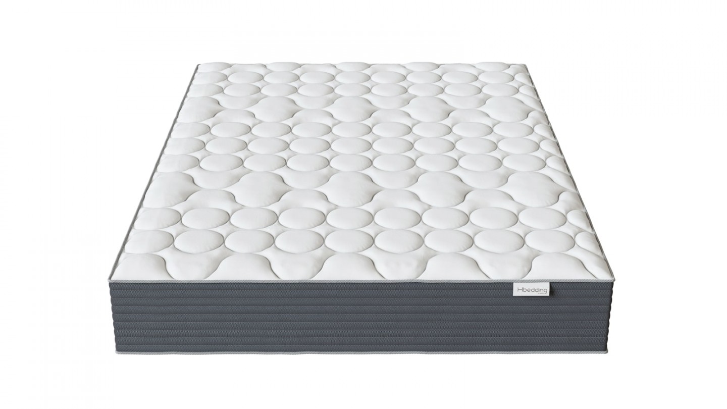 Ensemble matelas ressorts ensachés + sommier 160x200cm Spring Plus Hbedding - Mousse haute densité et ressorts ensachés