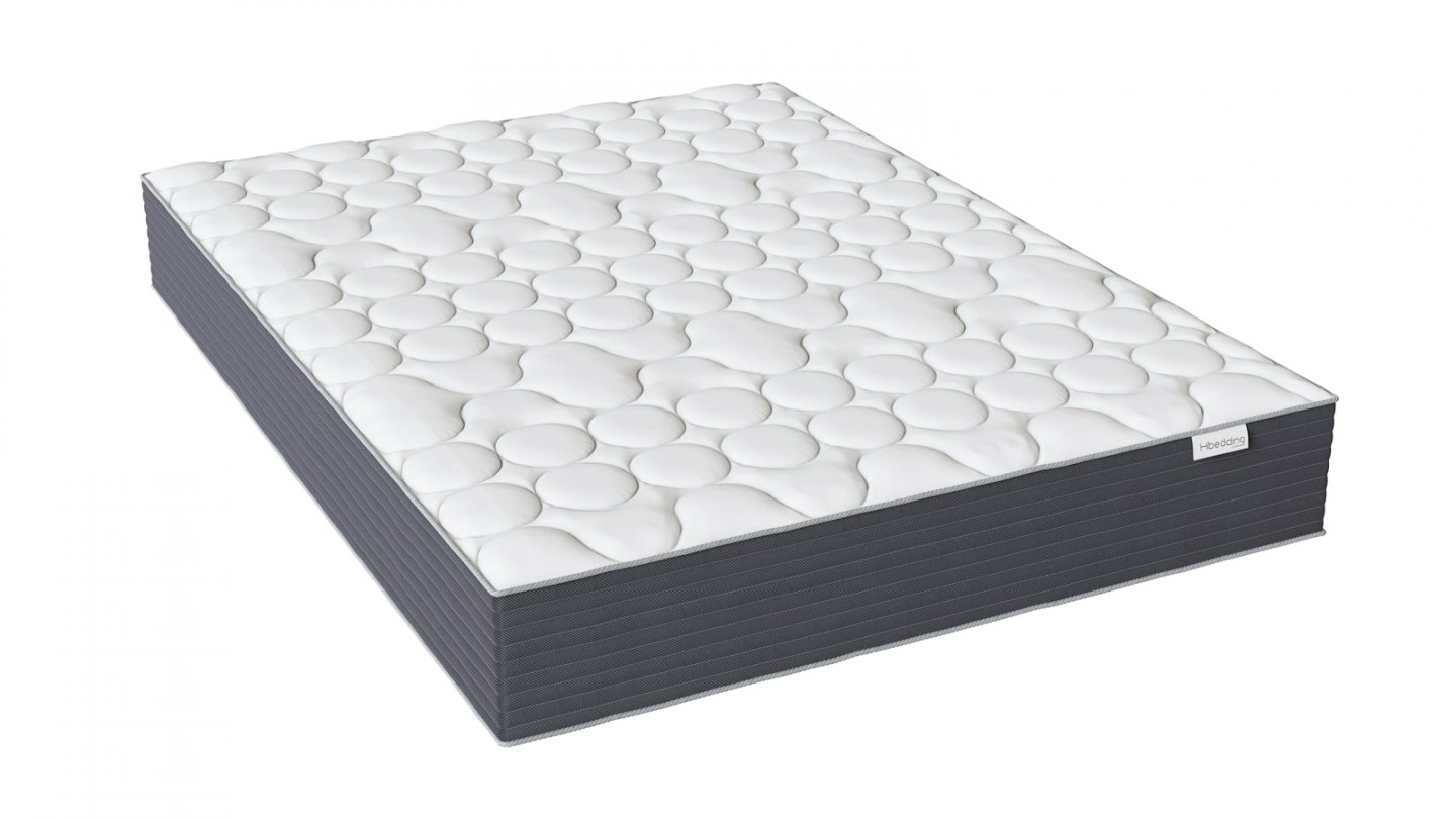 Ensemble matelas ressorts ensachés + sommier 180x200cm Spring Plus Hbedding - Mousse haute densité et ressorts ensachés