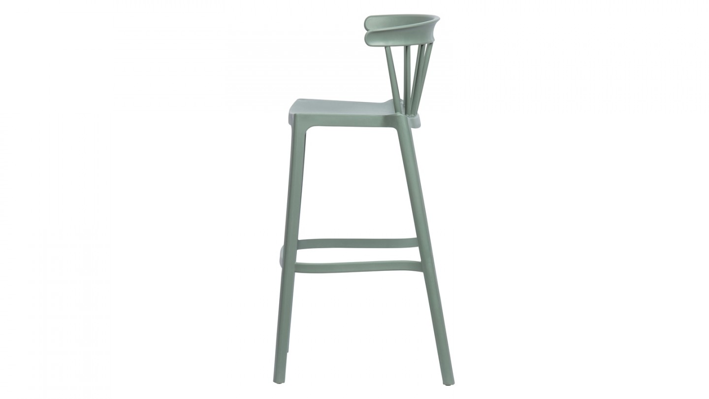 Lot de 2 tabourets de bar en plastique vert jade - Collection Bliss - Woood