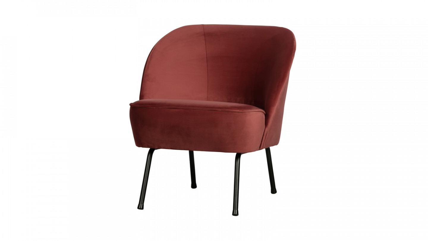 Fauteuil en velours noisette - Collection Vogue - BePureHome