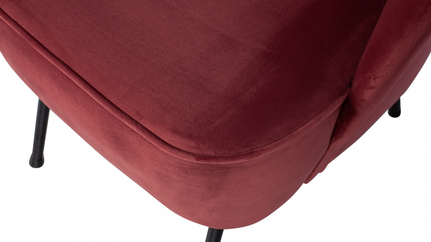 Fauteuil en velours noisette - Collection Vogue - BePureHome