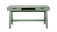 Bureau en pin massif vert et piètement en tréteaux - Nikki