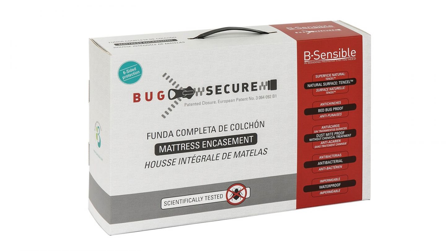 Housse de matelas anti punaises de lit 90x190cm bonnet 20cm - Collection Bug Secure - Bsensible