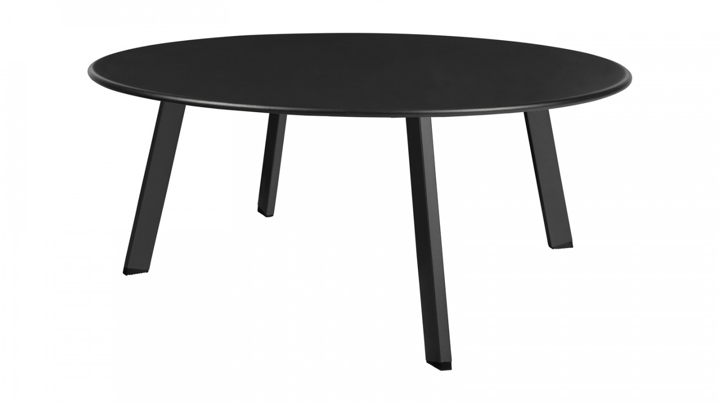 Table basse ronde en métal noir jungle Ø70cm - Collection Fer - Woood