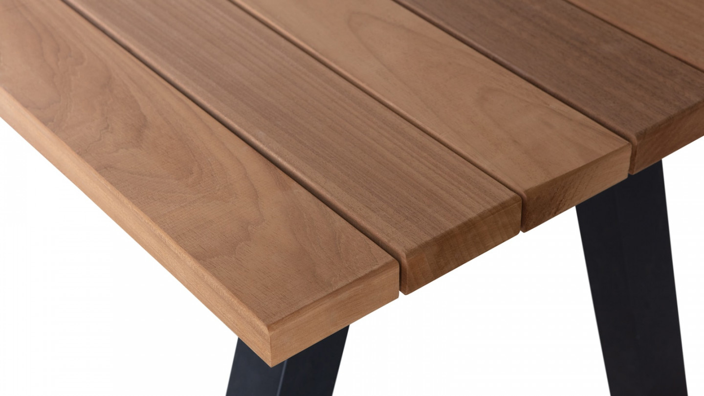 Table de jardin 6 personnes en bois et métal - Collection Tablo - Woood