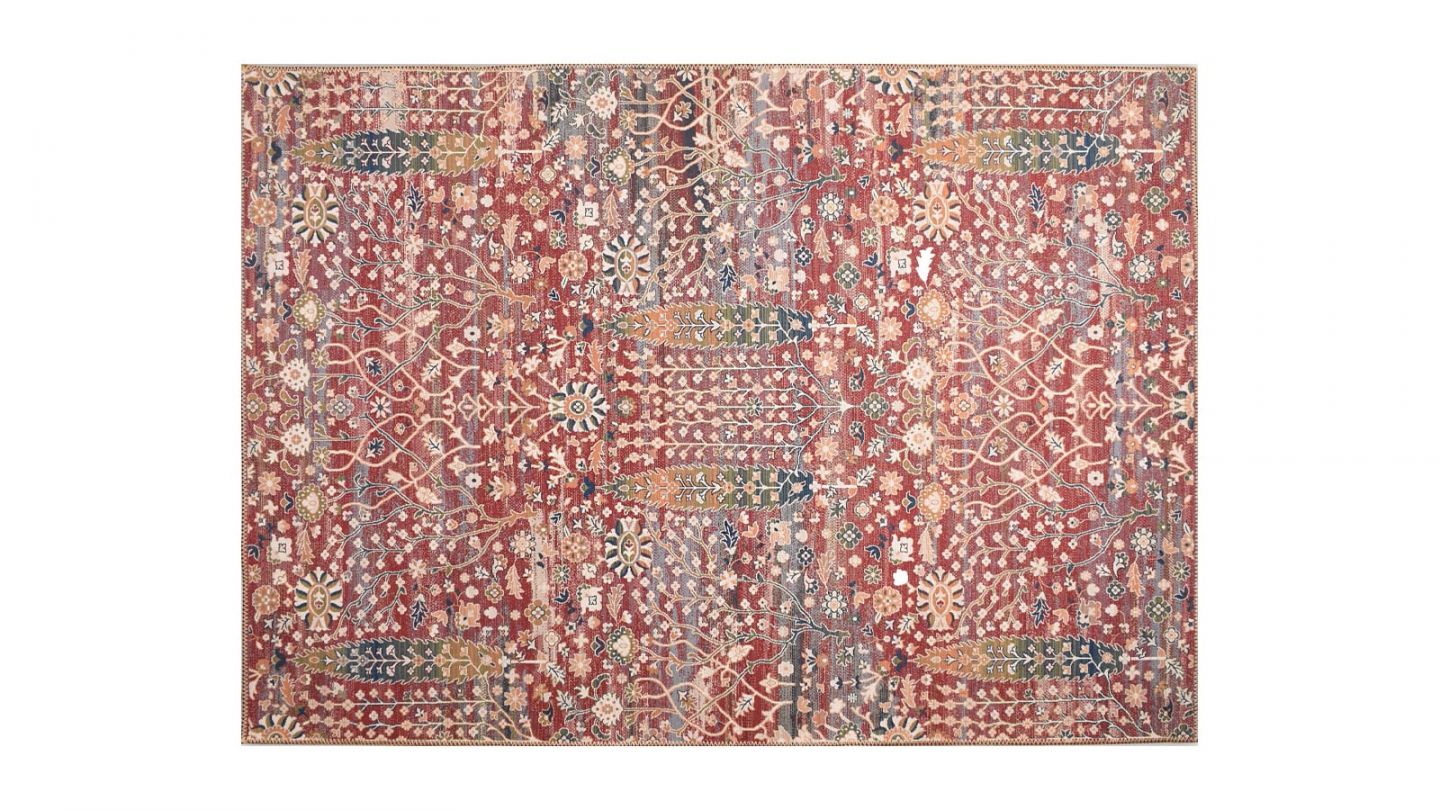 Tapis imprimé numérique rouge 160x230cm - Collection Jacob