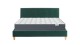 Ensemble matelas mémoire + lit et sommier 160x200cm Memo HR avec tête de lit en velours vert bouteille - Collection Milo
