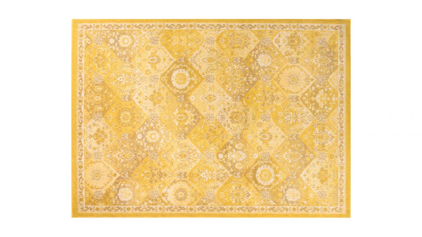 Tapis vintage Jaune 120x160cm - Collection Rhys