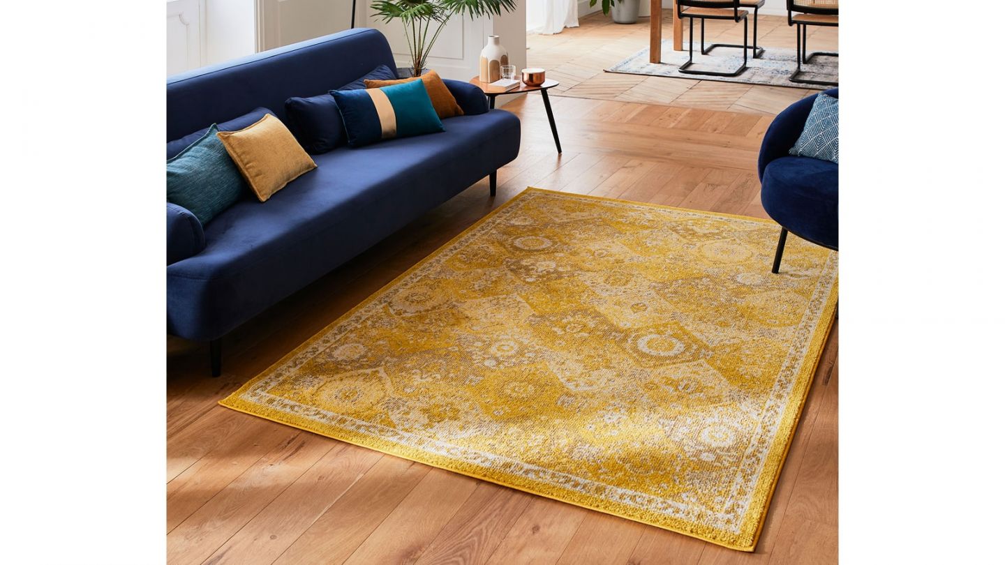 Tapis vintage Jaune 160x230cm - Collection Rhys