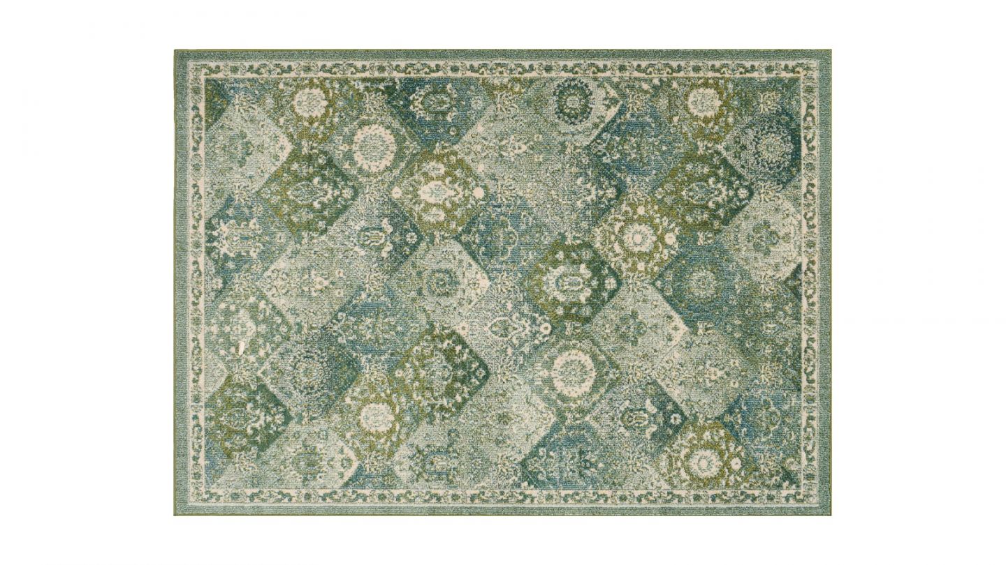 Tapis vintage Vert 160x230cm - Collection Rhys