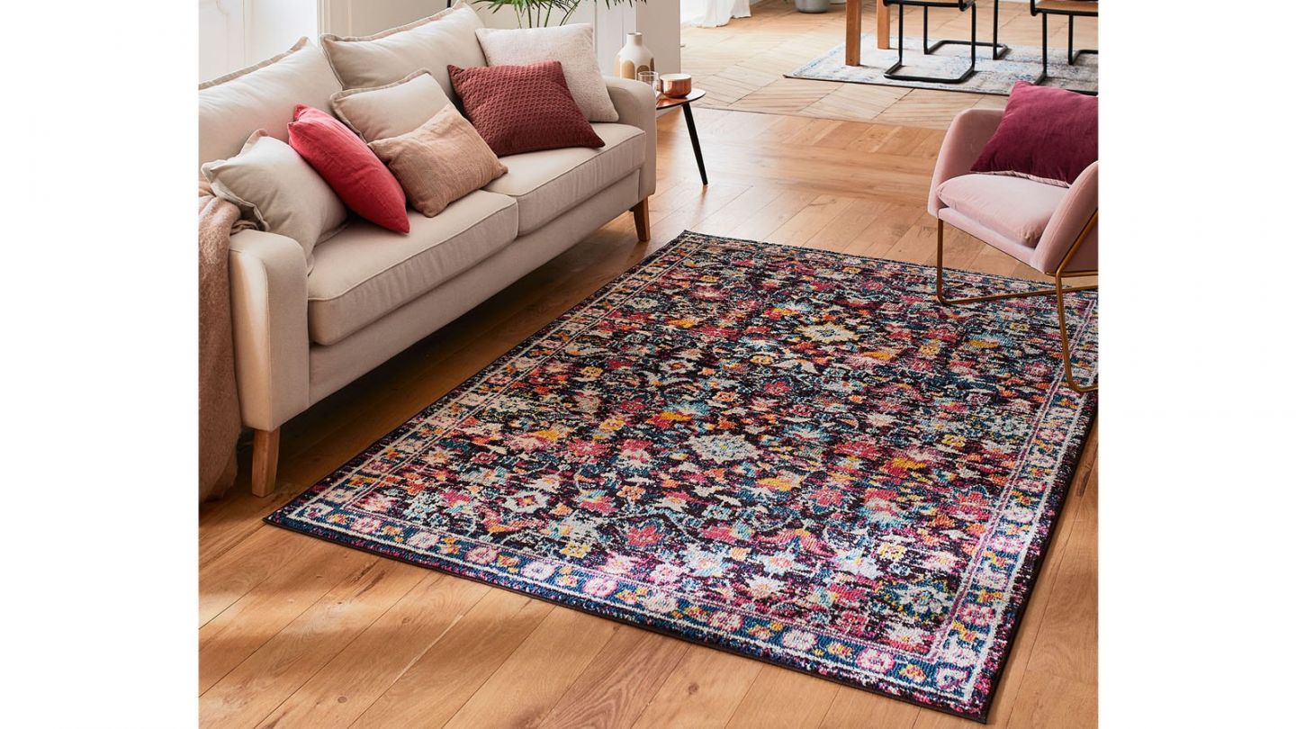 Tapis vintage Bleu 120x170cm - Collection Rhys