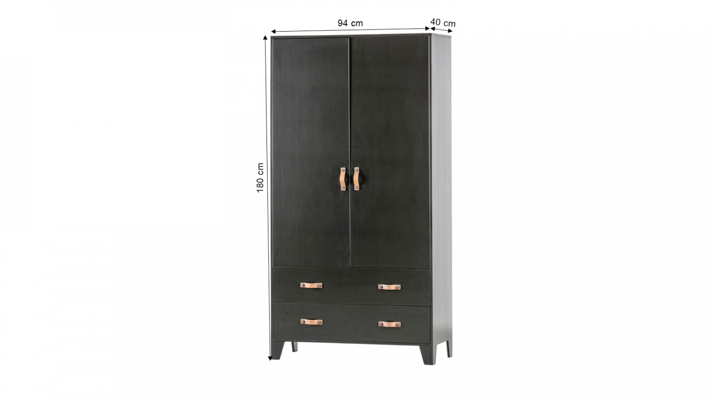 Armoire en bois noir - Dian - Woood