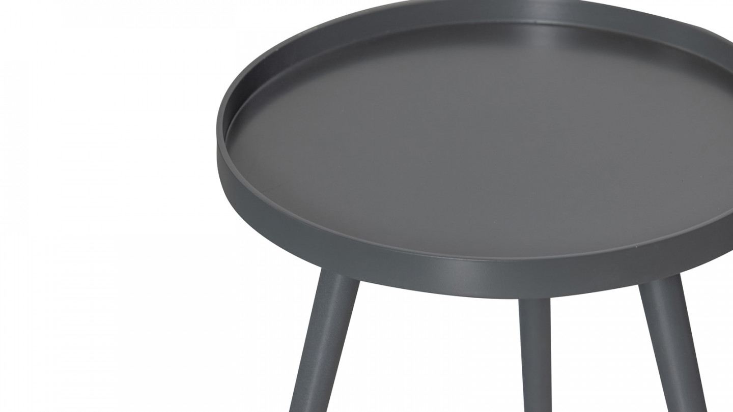 Table d'appoint gris anthracite - Sasha - Woood