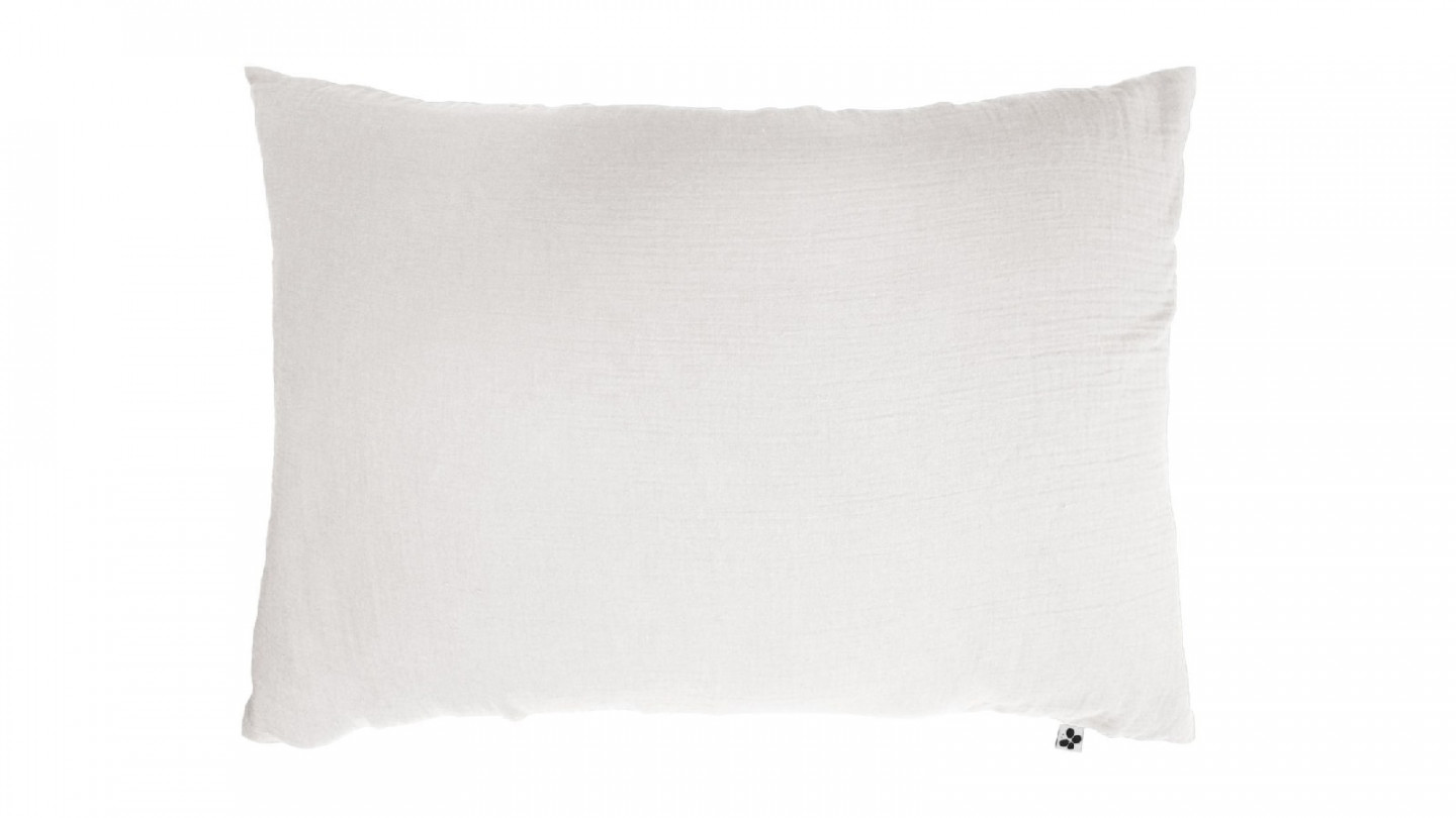 LOT DE 2 TAIES D'OREILLER 50X70CM 100% GAZE DE COTON CHANTILLY