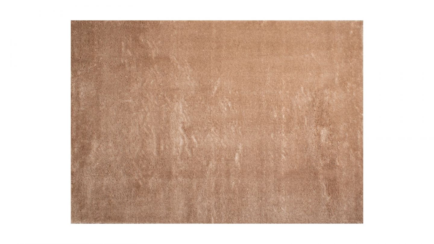 Tapis à poils longs uni beige 120x160 cm - Oslo