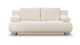Canapé convertible 3 places avec coffre de rangement en tissu bouclette beige - Laria