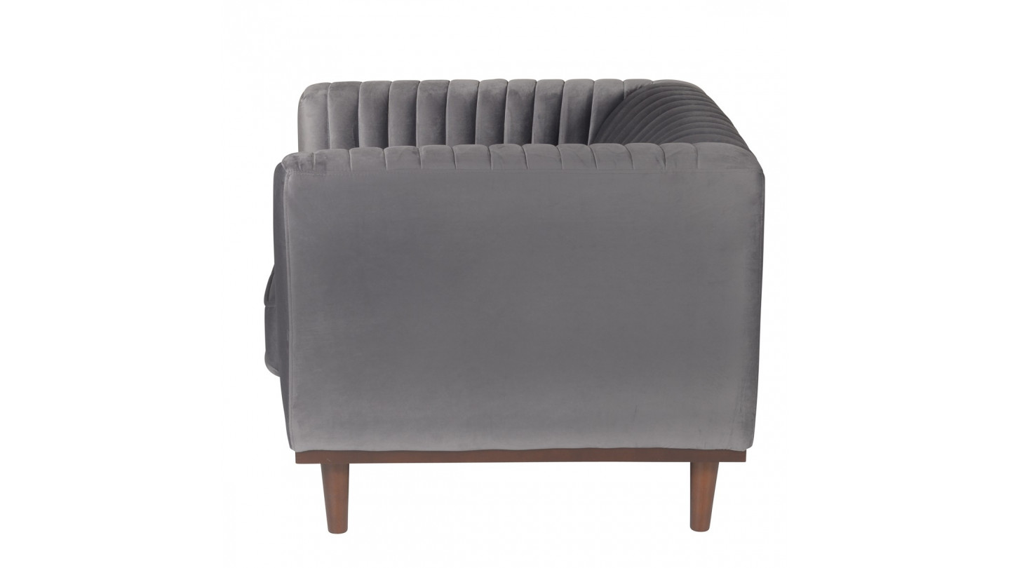 Fauteuil en velours gris foncé – Collection Dante