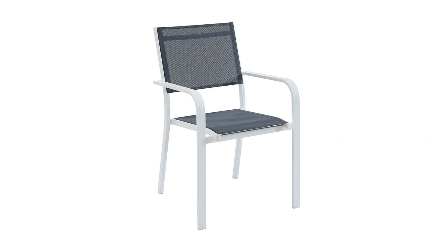 Lot de 6 chaises de jardin PALAWAN6BLANC