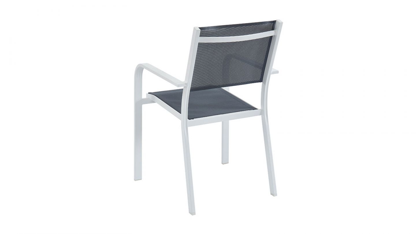 Lot de 6 chaises de jardin PALAWAN6BLANC