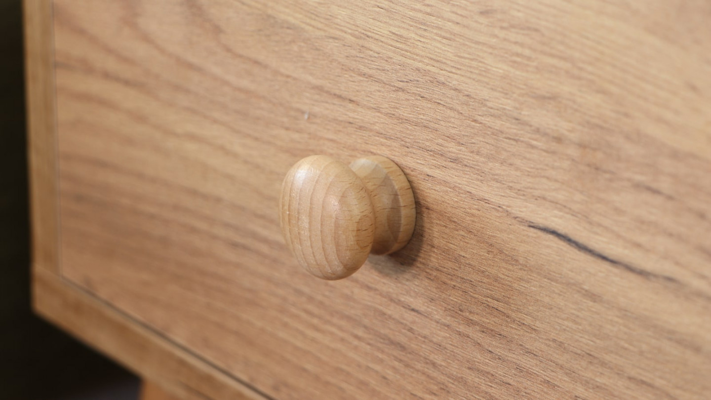 Table de chevet en bois avec 1 tiroir - Paco