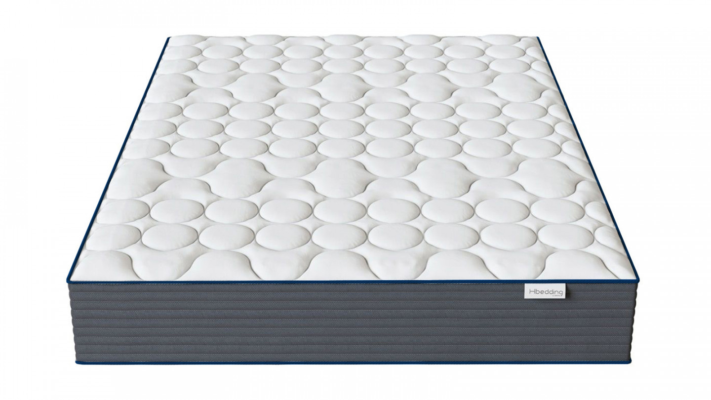 Ensemble lit Paco effet chêne 160x200 + Matelas à mémoire de forme Mémo HR 22cm