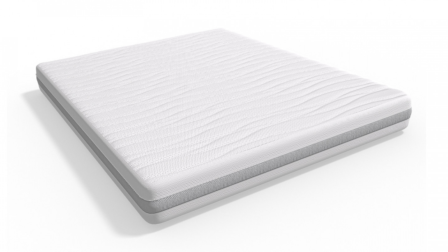 Ensemble lit Paco effet chêne 140x190 + Matelas mousse Clean Confort 19 cm