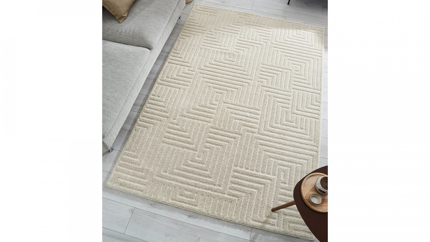 Tapis relief crème160x230 - Ana