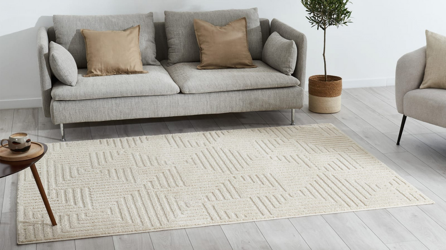 Tapis relief crème160x230 - Ana