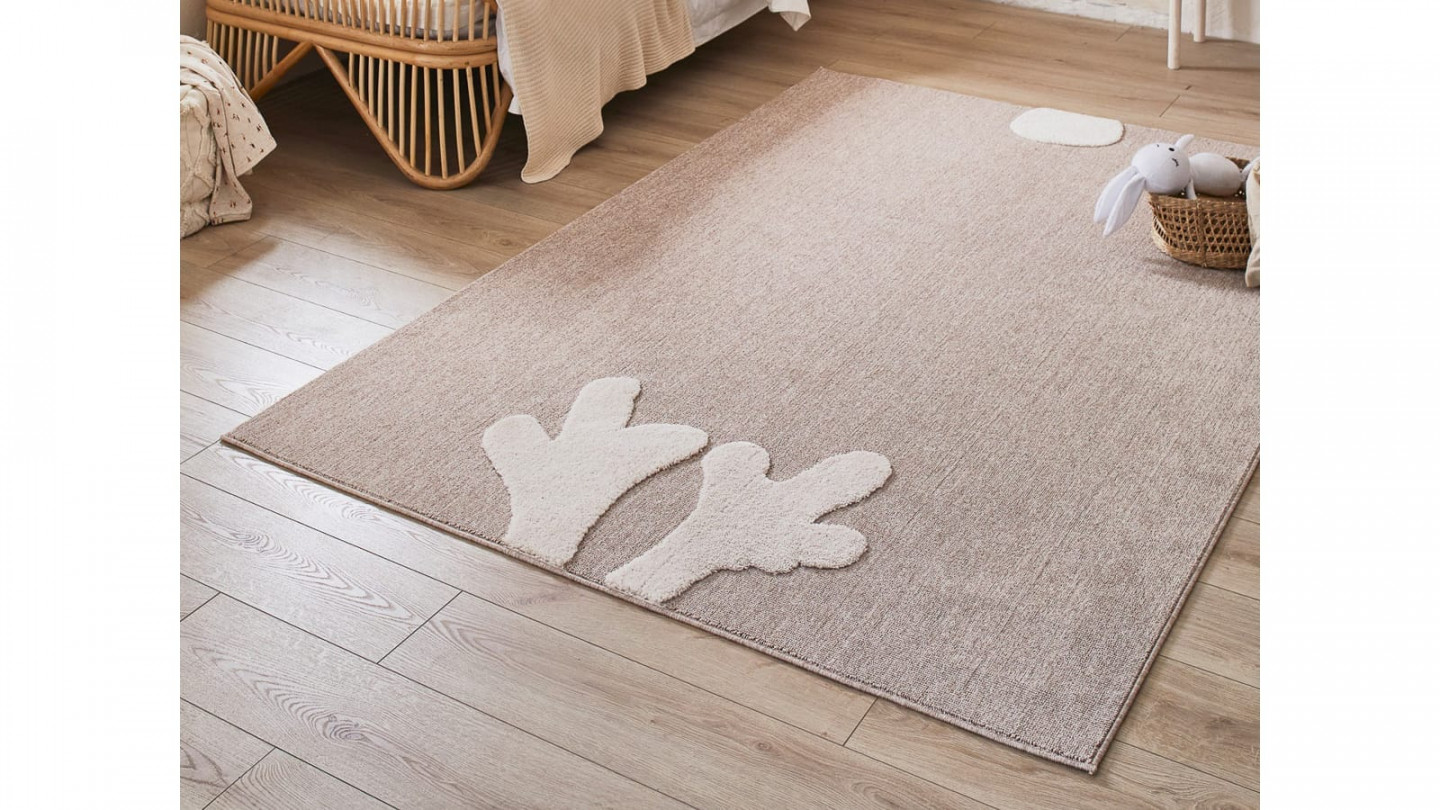 Tapis enfant bambi 120x170cm beige - Batya