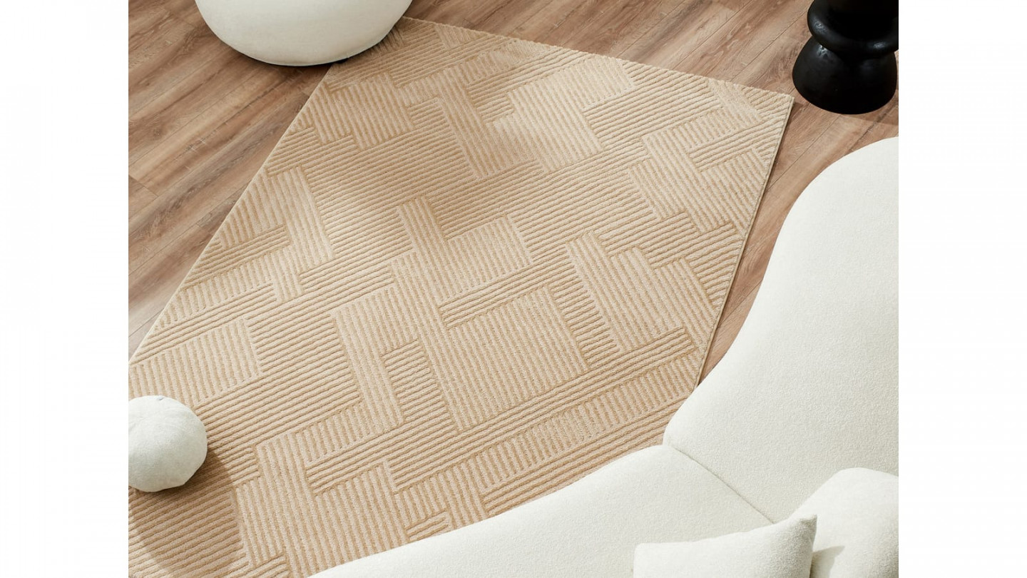 Tapis relief Beige 200x290 - Carlotta