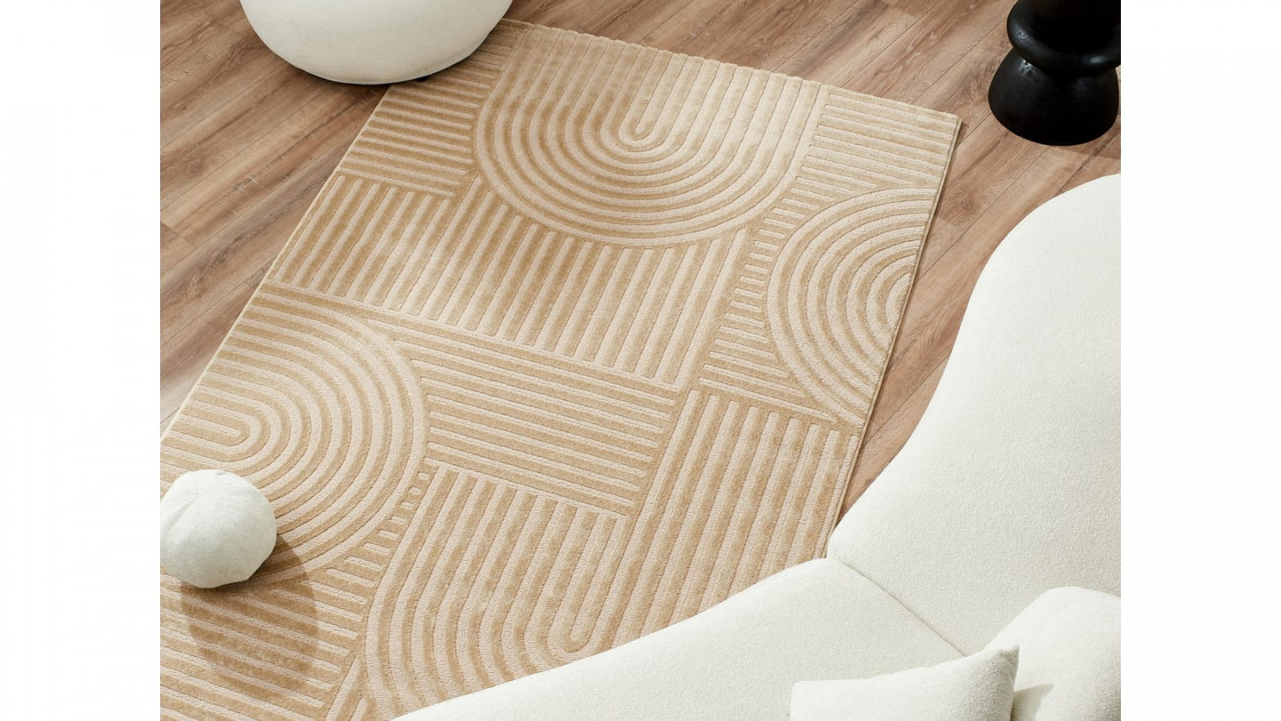 Tapis relief Beige 200x290 - Dora