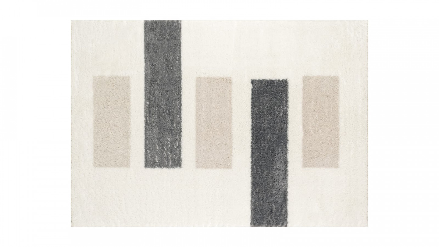 Tapis à poils longs motifs gris160x230 - Bruna