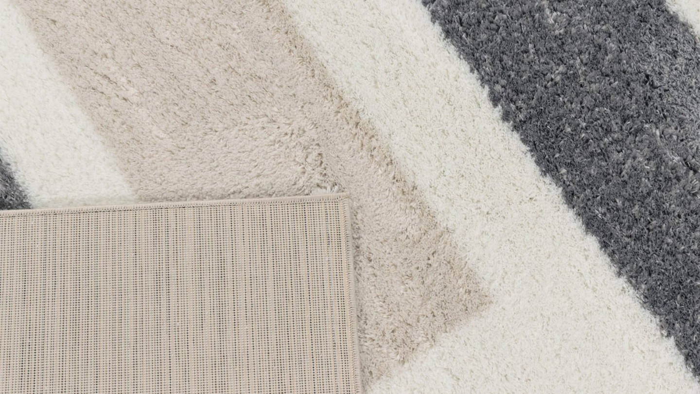 Tapis à poils longs motifs gris160x230 - Bruna