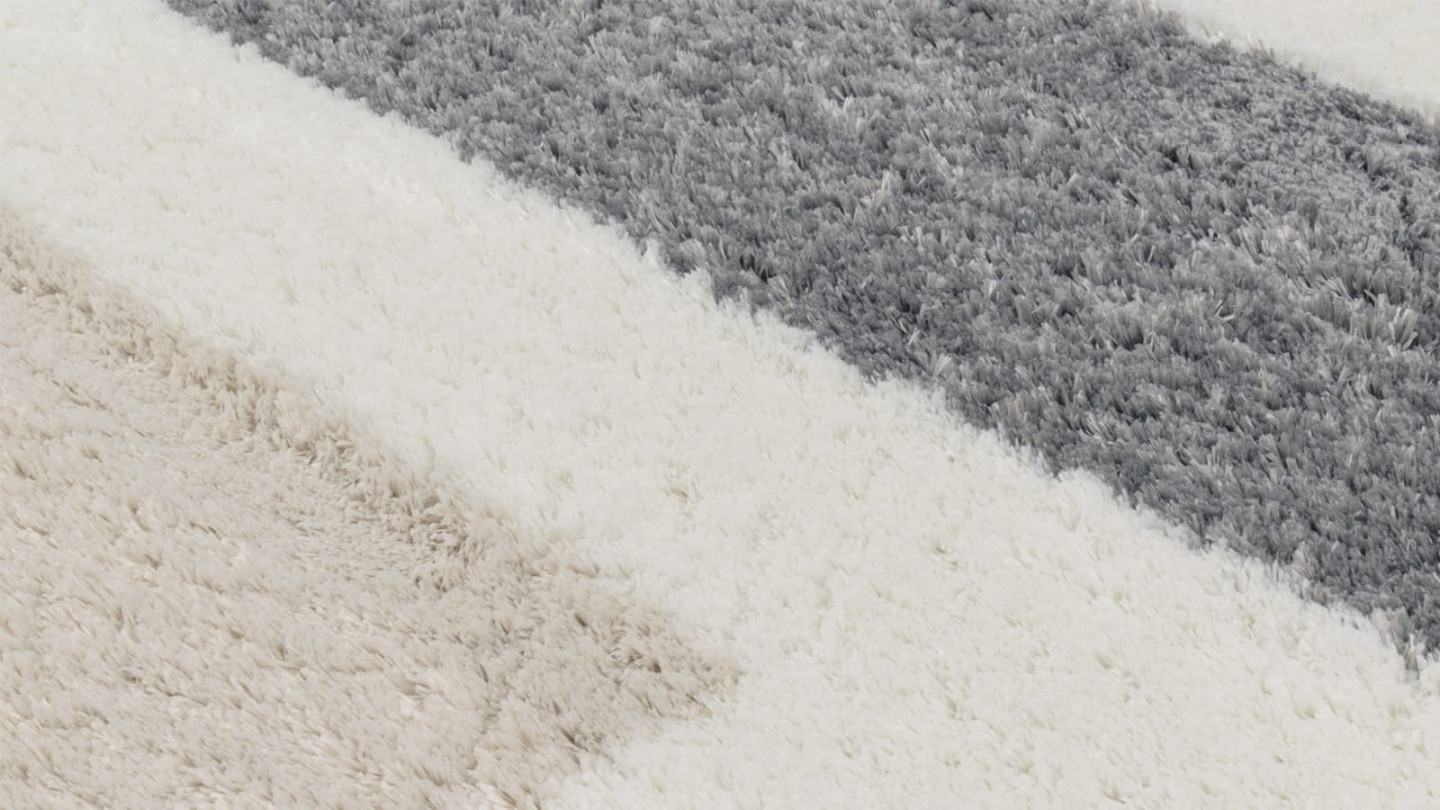 Tapis à poils longs motifs gris160x230 - Bruna