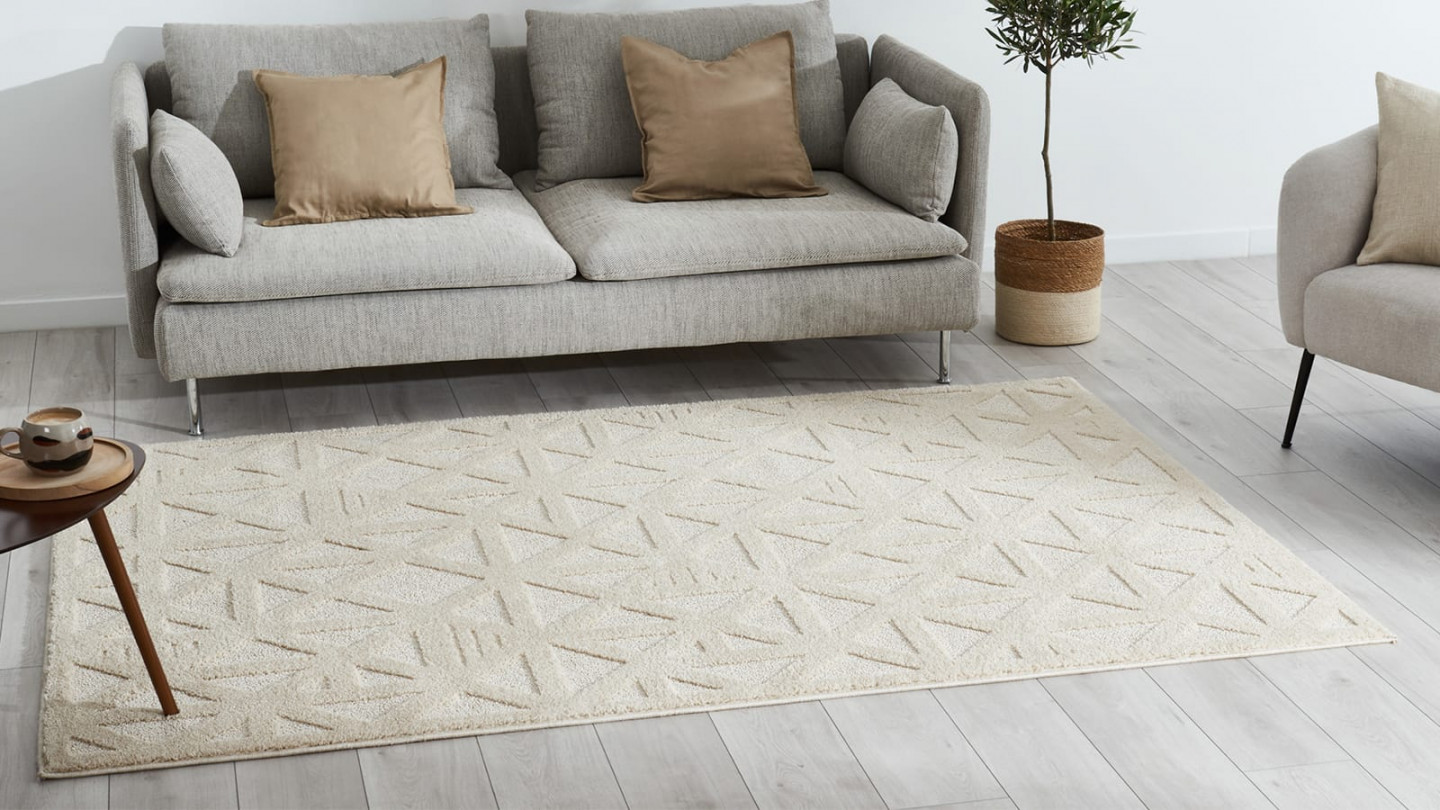 Tapis relief crème 160x230 - Rita