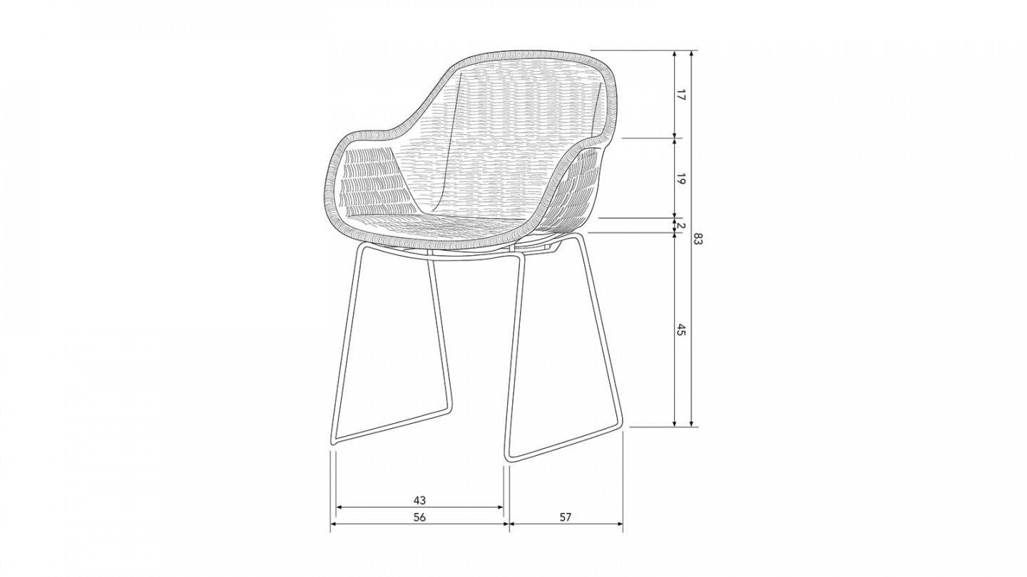 Chaise de jardin en rotin tressé - Willow