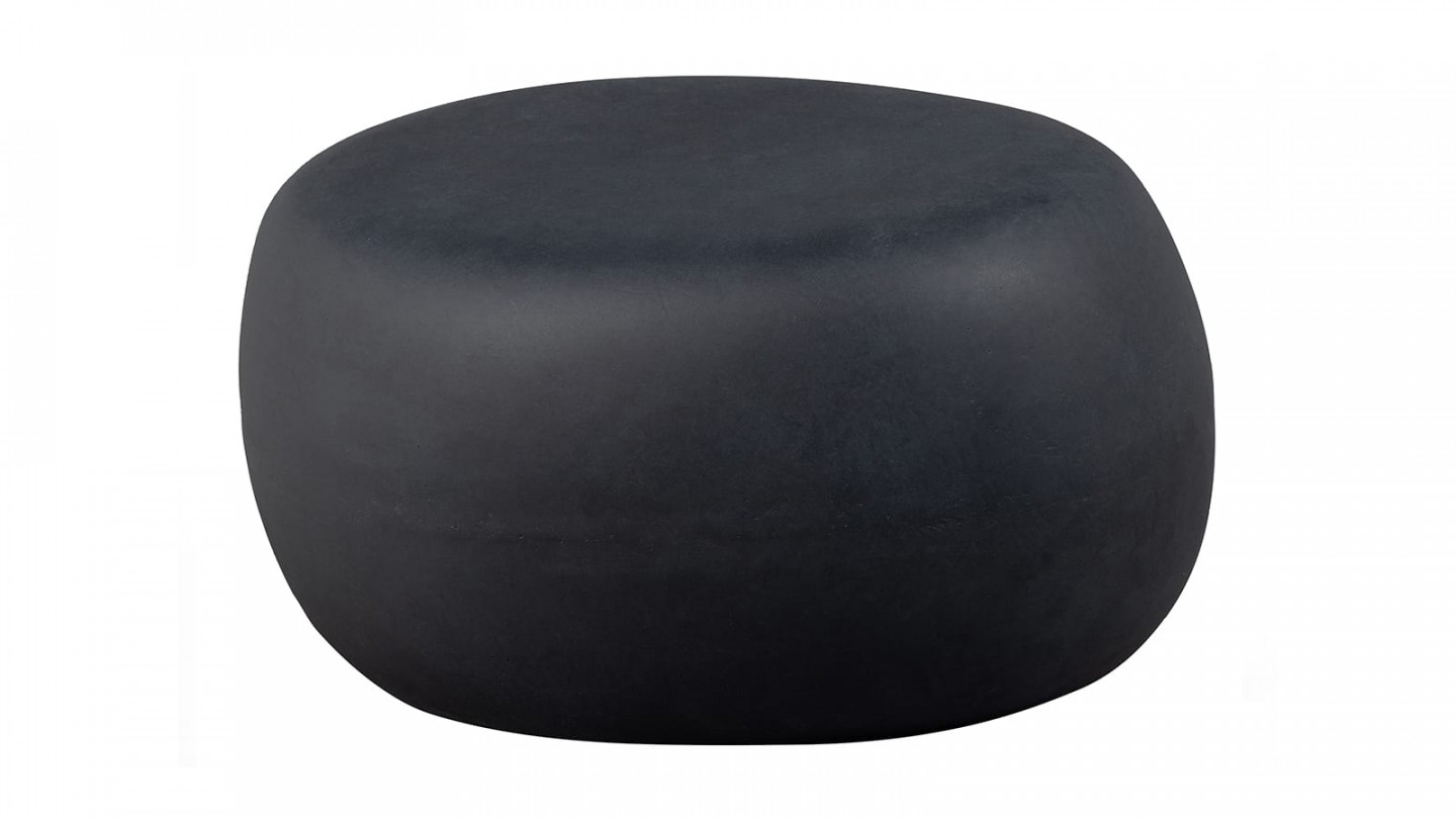 Table basse de jardin forme organique gris anthracite - Pebble