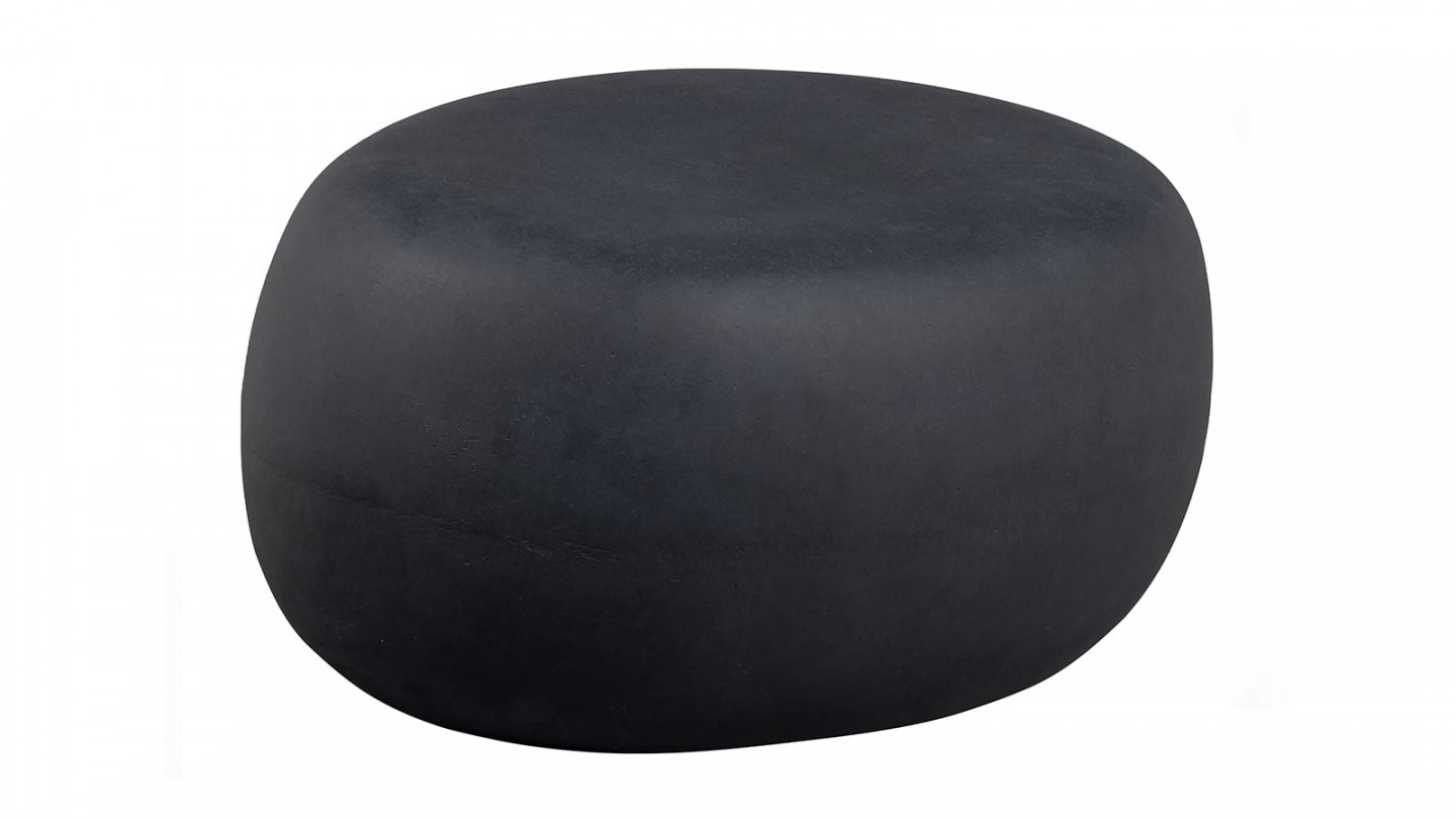 Table basse de jardin forme organique gris anthracite - Pebble