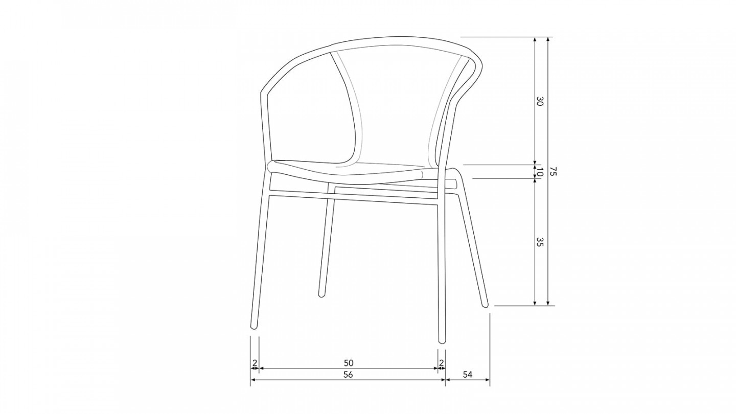 Chaise de jardin en rotin tressé jungle - Weston