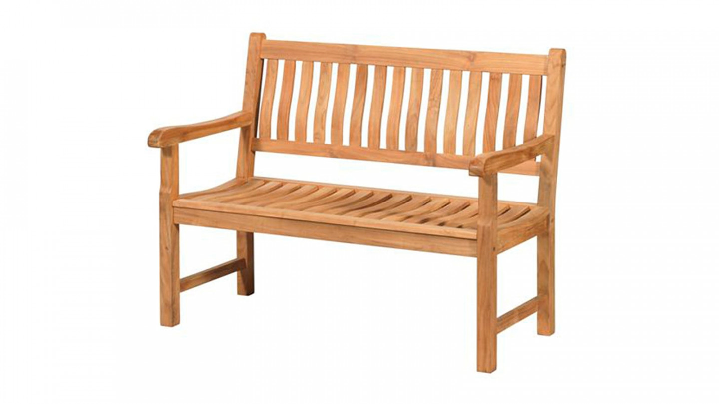 Banc de jardin 2 places en teck - Comfort