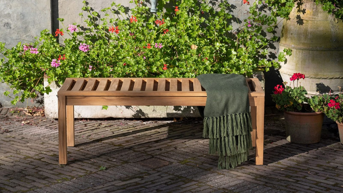 Banc de jardin 2 places en tec k - Comfort